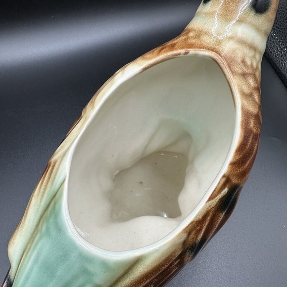 Vintage Bird Planter Pottery USA Ceramic Large 17"x8.5” Pheasant Marked Numbered - Picture 11 of 15